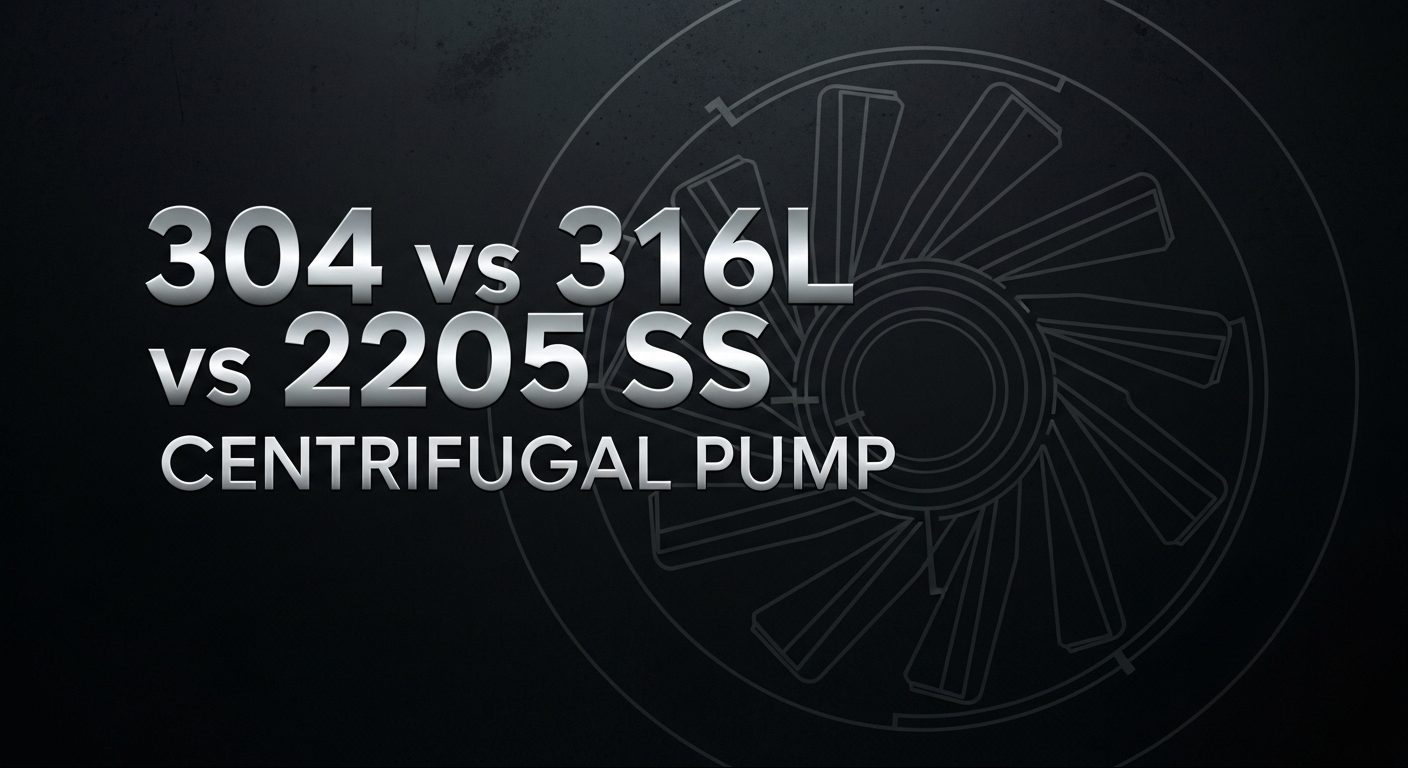 304 vs 316L vs 2205 SS sentrifugalpumpe