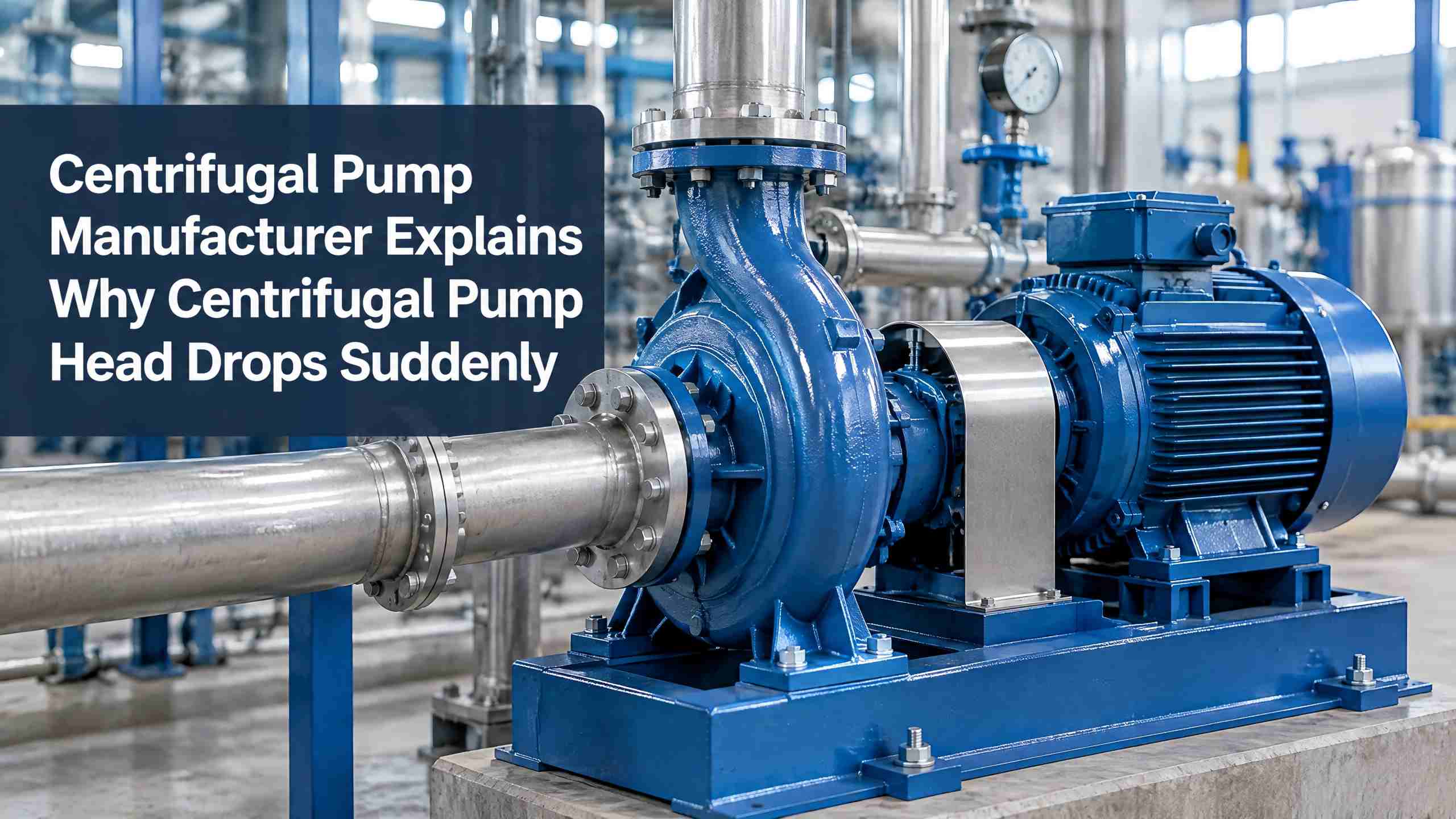 Sentrifugalpumpeprodusenten forklarer hvorfor sentrifugalpumpehodet faller plutselig